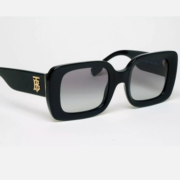 Burberry Black Sunglasses 51mm Gold Square